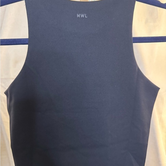 Madewell MWL Form Racerback Crop Top in Dark Nightfall NWT SZ XS - Picture 5 of 7